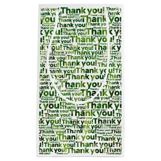 Foto White Green Lawn Care Service Bedankt! Tas Klein Cadeauzakje (Voorkant)