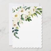 Foto: White Waterverf Flowers Celebration of Life Kaart (Achterkant)