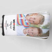 Foto Wij houden van u aan de ruwe & achternaam Cus Golfheadcover (Voorkant)