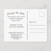 Foto Wijzig de datum van uitgestelde bruiloft gean Uitnodiging Briefkaart (Achterkant)