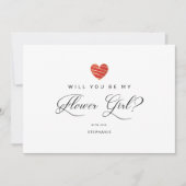 Foto Wil je mijn bloemenmeisje zijn Rode Hart (Voorkant)