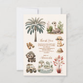 Foto Wild Een Oerwoud Safari Dieren Jongen 1e Bedankkaart (Voorkant)