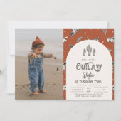 Foto Wild West Birthday Invitation | Cowboy Kaart (Voorkant)