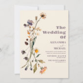 Foto Wildbloemen Botanische tuin bruiloft Kaart (Voorkant)