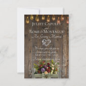 Foto, Wilde Bloemen & Blad Monogram - Salie Save The Date (Achterkant)