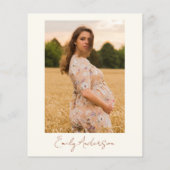 Foto Wildflower Baby in Bloom Baby shower Flyer (Achterkant)