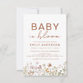 Foto Wildflower Baby in Bloom Baby shower Kaart (Voorkant)