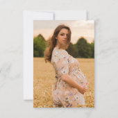 Foto Wildflower Baby in Bloom Baby shower Kaart (Achterkant)