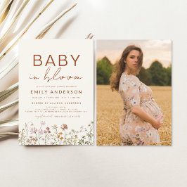 Foto Wildflower Baby in Bloom Baby shower Kaart