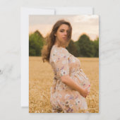 Foto Wildflower Baby in Bloom Baby shower Kaart (Achterkant)