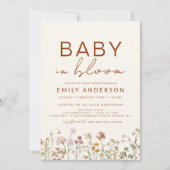 Foto Wildflower Baby in Bloom Baby shower Kaart (Voorkant)