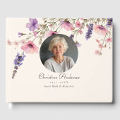 Foto, Wildflower "In Loving Memory" begrafenis Gastenboek (Voorkant)