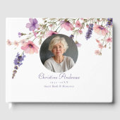 Foto, Wildflower "In Loving Memory" begrafenis Gastenboek (Voorkant)