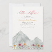 Foto Wildflower Mountain Baby shower Invitation Kaart (Voorkant)