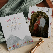 Foto Wildflower Mountain Baby shower Invitation Kaart