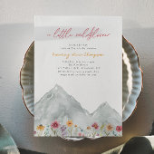 Foto Wildflower Mountain Baby shower Invitation Kaart