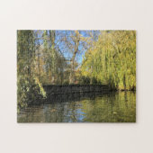 Foto Willow Trees River Reflections Legpuzzel (Horizontaal)