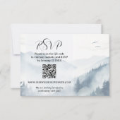 Foto Winter Bruiloft QR Code RSVP-kaart Kaart (Voorkant)