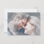 Foto Winter Bruiloft QR Code RSVP-kaart Kaart (Achterkant)