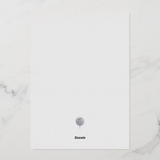 foto winter bruiloft save the date folie uitnodiging (Achterkant)