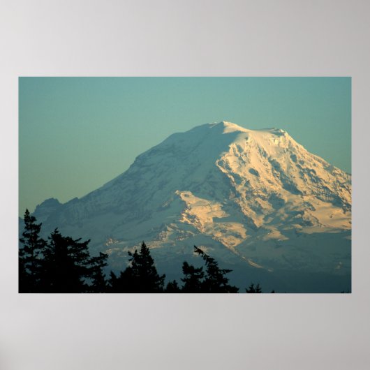 Foto: Winter Mt. Rainier Poster (Voorkant)