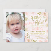 Foto Winter Onederland 1e verjaardag uitnodiging (Voorkant)