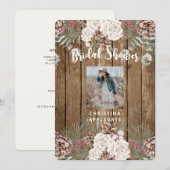 Foto Winter Pine Rustic Vrijgezellenfeest Rond Kaart (Voorkant / Achterkant)