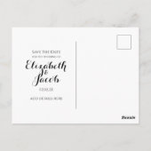 Foto Winter Pinecones en Holly Save the Date Briefkaart (Achterkant)