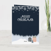 Foto Winter rustieke kerst Feestdagen Kaart (Achterkant)