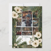 Foto Winter White Anemone Christmas Party Feestdagenkaart (Voorkant)