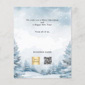 Foto winterlandschap zakelijke kerstkaart (Achterkant)