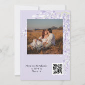 Foto Wisteria Blooms QR Code Wedding Kaart (Achterkant)