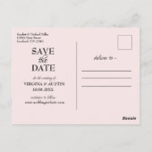 Foto wit Save The Date Briefkaart (Achterkant)