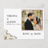 Foto wit Save The Date Briefkaart (Voorkant)