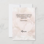 Foto witte bloem elegante bruidsshowers bedankkaart (Achterkant)