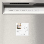 Foto Witte Bruiloft Save the Date Magneet (Insitu (Vaatwasser))