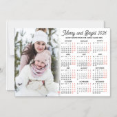 Foto Witte Kalender 2026 Familie Magnetische Kaart Magnetische Uitnodiging (Voorkant)