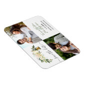 Foto witte pony's Rustic Lantern sparen de datum Magneet (Rechterzijde)