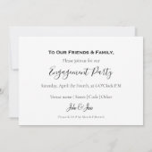 Foto witte rand verloofde aankondiging feestkaart (Achterkant)