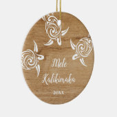 FOTO Witte schildpadden | Mele Kalikimaka Keramisch Ornament (Rechts)