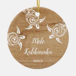 FOTO Witte schildpadden | Mele Kalikimaka Keramisch Ornament