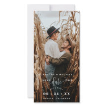 Foto witte script trouw save the date bladwijzer