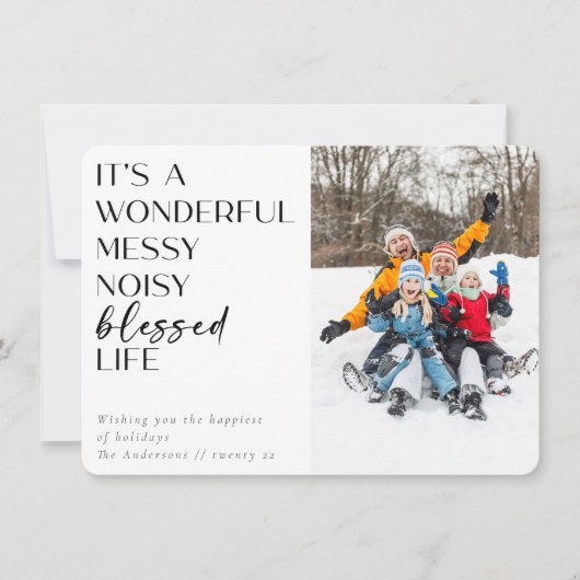 Foto Wonderbaarlijk Gezegend Leven Feestdagenkaart (Voorkant)