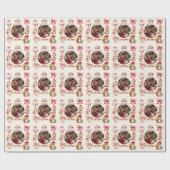 Foto Woodland Animals Baby Eerste Kerstmis Cadeaupapier (Vlak)