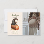 Foto Woodland Animals Baby shower Dank u kaart (Voorkant)