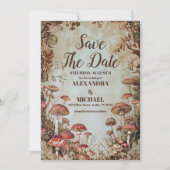 Foto Woodland Herfst Waterverf Paddenstoel bruilof Save The Date (Voorkant)