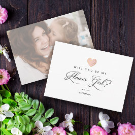 Foto wordt mijn roze bloemmeisje