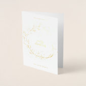 Foto Wreath Merry Kerstmis | Nieuw jaar REAL Gold Folie Kaarten (Voorkant)