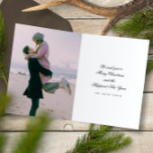 Foto Wreath Merry Kerstmis | Nieuw jaar REAL Gold Folie Kaarten