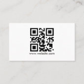 Foto x3-tekst en QR-code of logo Visitekaartje (Achterkant)